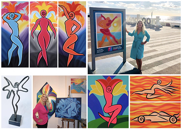 Atelier Donna Corbani met schilderijen en sculpturen